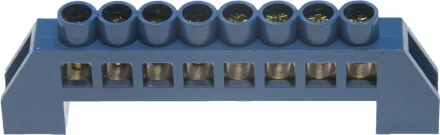 Шина СВЕТОЗАР нулевая, в изоляц оболочке, 6х9мм, 8 полюсов, макс. ток 100А 49805-08 купить в Ижевске