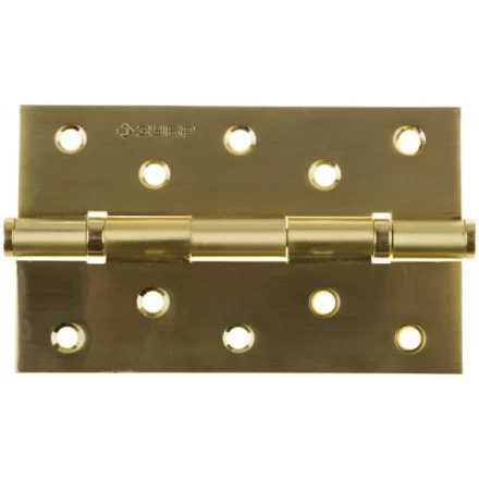 Петля универсальная ЗУБР &quot;ЭКСПЕРТ&quot;, 2 подшипника, цвет мат. латунь (SB), с крепежом, 125х75х2,5мм, 2 шт 37601-125-3 купить в Ижевске