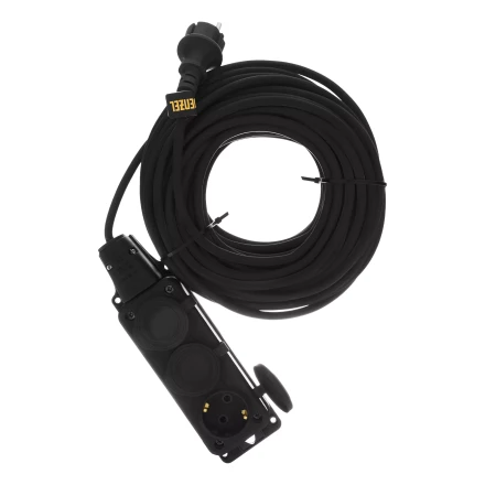 Удлинитель-шнур силовой Denzel Top Series, КГТТ, 20м, 3 розетки, 3 x 1,5 мм, 3 м 37422 купить в Ижевске