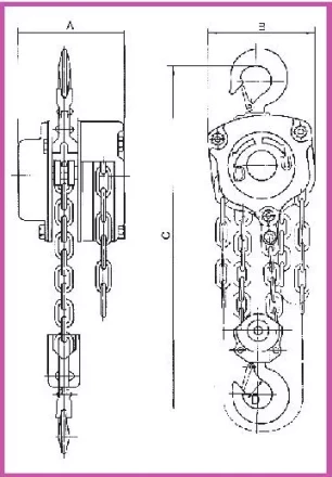 Таль ручная цепная HSZ-J LB г-п 2 тонн H=9 метра купить в Ижевске