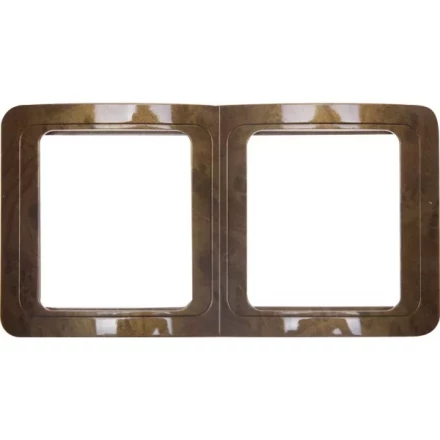 Панель СВЕТОЗАР &quot;ГАММА&quot; накладная, вертикальная, цвет орех, 2 гнезда SV-54147-N купить в Ижевске