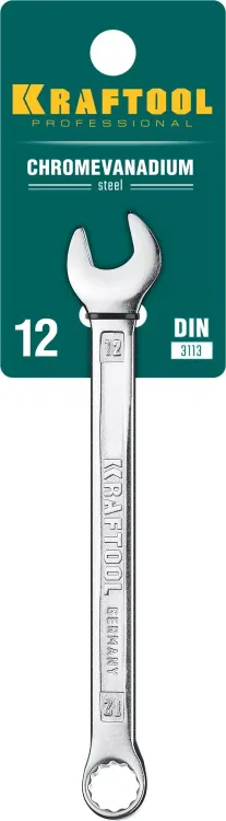Ключи комбинированные KRAFTOOL, Cr-V, DIN 3113 27079-12 купить в Ижевске