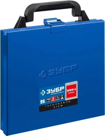 ЗУБР ПРОФ-А, 99 шт, (1-10 мм), сталь Р6М5, класс А, мет.бокс, набор сверл по металлу, Профессионал (29625-H99) купить в Ижевске