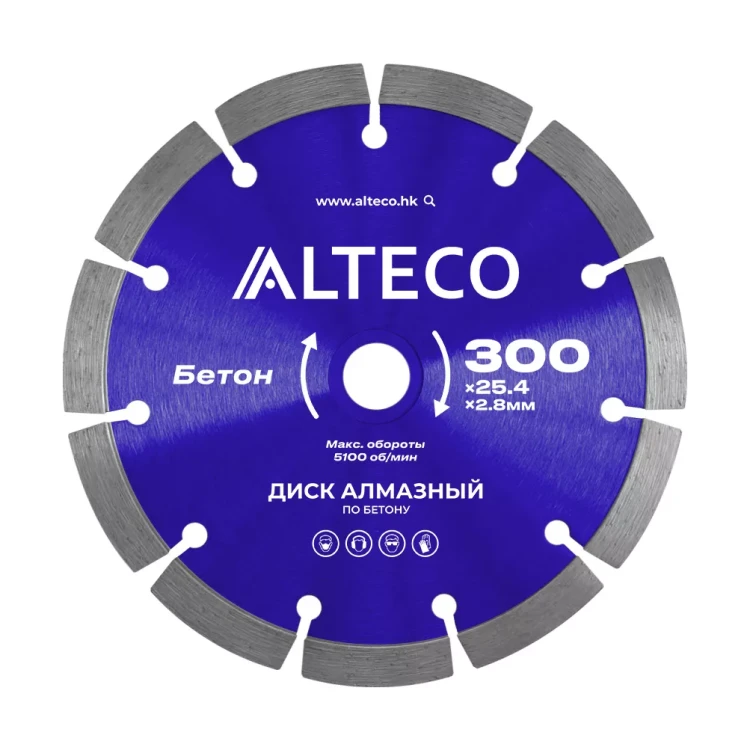 Диск алмазный по бетону ALTECO 300x25.4x2.8 мм 66520 купить в Ижевске