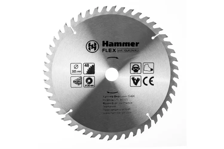 Диск пильный твердосплавный HAMMER Ф305х30мм 48зуб. купить в Ижевске