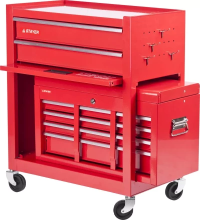 Тележка инструментальная STAYER &quot;MASTER&quot; комбо, 2 ящика + ящик настольный, 7 полок, 616х330х742мм 38909-K купить в Ижевске