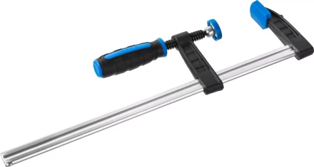 Струбцина ЗУБР &quot;ПРОФЕССИОНАЛ&quot;, тип &quot;F&quot;, двухкомпонентная ручка, стальная закаленная рейка, 50х250мм 32155-050-250 купить в Ижевске
