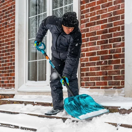 Лопата для уборки снега поликарбонат Palisad 61690, 460х400х1400 мм, алюминиевый черенок, LUXE купить в Ижевске