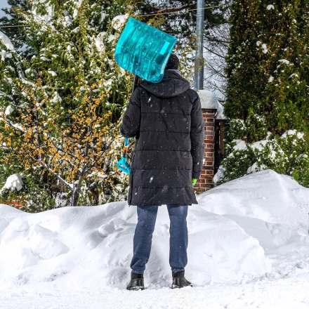 Лопата для уборки снега поликарбонат Palisad 61690, 460х400х1400 мм, алюминиевый черенок, LUXE купить в Ижевске