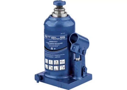 Домкрат гидравлический бутылочный телескопический 2 т h подъема 170–380 мм  STELS 51115 купить в Ижевске