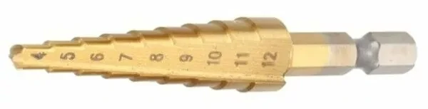Сверло ступенчатое HSS-TiN с прямым желобком, 4-12x42x65, 1/4" (Makita D-40113) купить в Ижевске