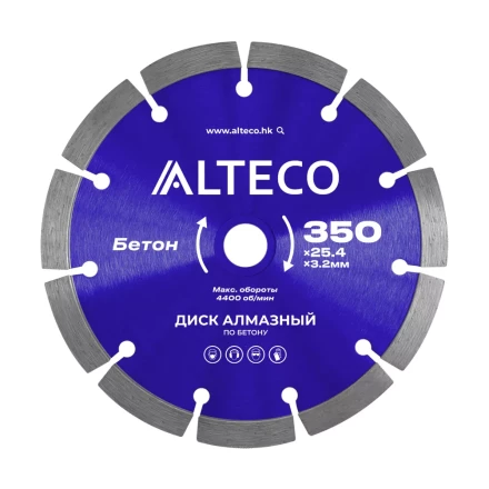 Диск алмазный по бетону ALTECO 350x25.4x3.2 мм 66521 купить в Ижевске