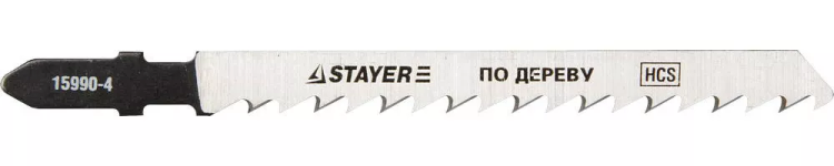 Полотна STAYER "PROFI", T101D, для эл/лобзика, HCS, по дереву, ДСП, ДВП, EU-хвост., шаг 4мм, 75мм, 2шт 15990-4_z01 купить в Ижевске
