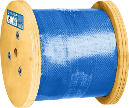 ЗУБР DIN 3066, свивка 6 х 37 + IWR, 10 мм, L 60 м, грузоподъемный стальной трос, Профессионал (30417-10) купить в Ижевске