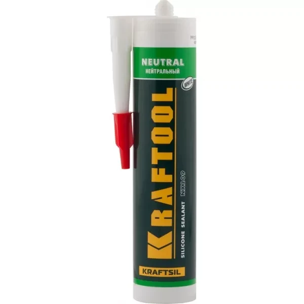 Герметик силиконовый KRAFTOOL белый, нейтральный, 300мл 41257-0 купить в Ижевске
