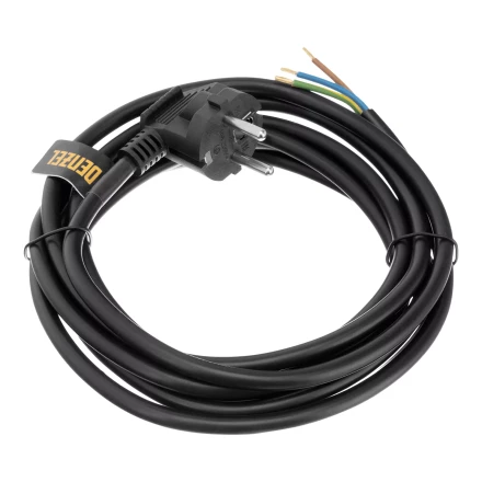 Шнур сетевой Energy Series Denzel, ПВС, 3 м, 3 x 1,5 мм, с неразборной вилкой, черный, 3 м, 37675 купить в Ижевске