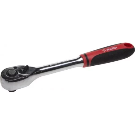 Трещотка для торцовых головок ЗУБР &quot;МАСТЕР&quot;, Сr-V сталь, 72 зубца, 1/4&quot; 27736-1/4 купить в Ижевске