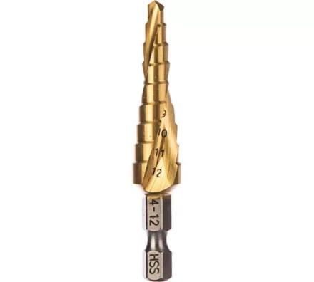 Сверло ступенчатое HSS-TiN с спиральным желобком, 4-12x65, 1/4&quot; (Makita D-40179) купить в Ижевске