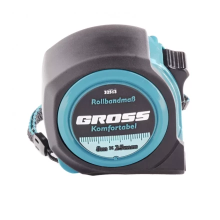 Рулетка Komfortabel 8 м х 25 мм обрезиненный корпус Gross 32563 купить в Ижевске