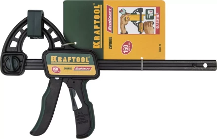 Струбцина &quot;EcoKraft&quot; ручная пистолетная, KRAFTOOL 32226-15, пластиковый корпус, 150/350мм, 150кгс 32226-15 купить в Ижевске