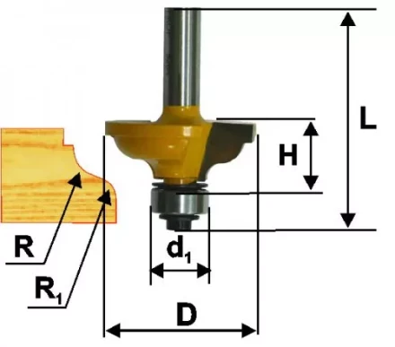 Фреза кром. калевочная ф349х144мм R4/48мм хв8мм 46272 купить в Ижевске