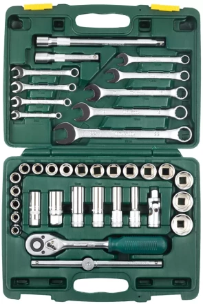 Набор KRAFTOOL &quot;EXPERT QUALITAT&quot; Торцовые головки &quot;SUPER LOCK&quot; с присоединит квадратом, 1/2&quot;, 38 предметов 27886-H38_z01 купить в Ижевске