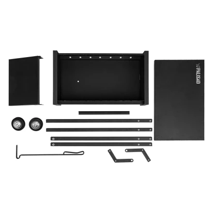 Мангал сварной на колесах, 662 х 390 х 152/805 мм, сталь 2 мм, кочерга в комплекте, Camping Palisad 69669 купить в Ижевске