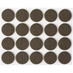 Накладки STAYER "COMFORT" на мебельные ножки, самоклеящиеся, фетровые, коричневые, круглые - диаметр 22 мм, 20 шт 40910-22