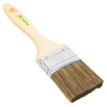 Кисть плоская &quot;Евро&quot; 2.5&quot;, смешанная щетина, деревянная ручка MTX 83080 купить в Ижевске