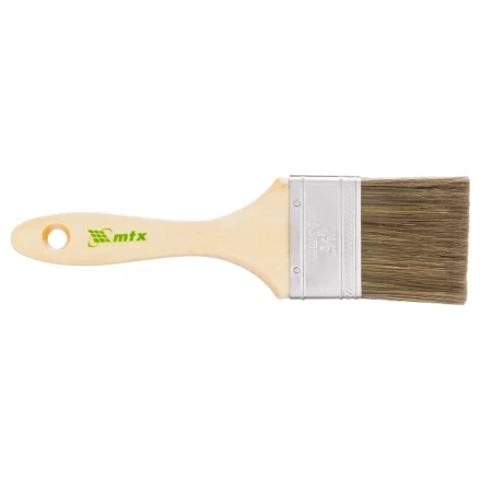 Кисть плоская &quot;Евро&quot; 2.5&quot;, смешанная щетина, деревянная ручка MTX 83080 купить в Ижевске