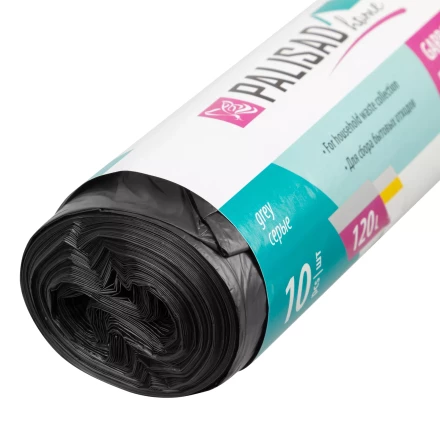 Пакеты для мусора Palisad 120 л x 10 шт. серые, Home 927135 купить в Ижевске