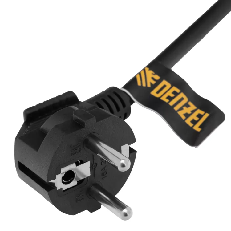 Шнур сетевой Denzel Energy Series, ПВС, 1,5 м, 3 x 1,5 мм, с неразборной вилкой, черный, 3 м, 37671 купить в Ижевске
