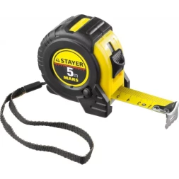 Рулетка STAYER &quot;PROFI&quot; &quot;MARS&quot;, обрезиненный корпус, утолщенное полотно, 5мх25мм 34131-05-25_z01