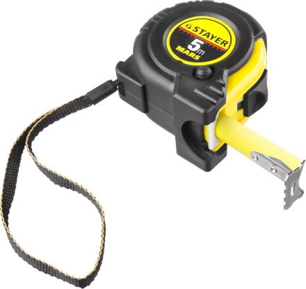 Рулетка STAYER "PROFI" "MARS", обрезиненный корпус, утолщенное полотно, 5мх25мм 34131-05-25_z01 купить в Ижевске