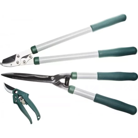 Набор RACO для ухода за деревьями и кустарниками: Сучкорез 540мм, кусторез 520мм, секатор 190мм 4212-59/103B купить в Ижевске