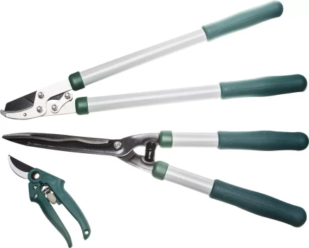 Набор RACO для ухода за деревьями и кустарниками: Сучкорез 540мм, кусторез 520мм, секатор 190мм 4212-59/103B купить в Ижевске