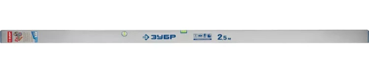 Правило-уровень ЗУБР "ЭКСПЕРТ", с ребром жесткости , 2 глазка, усиленный прямоугольный профиль 1,6мм, 2,5м 10753-2.5 купить в Ижевске