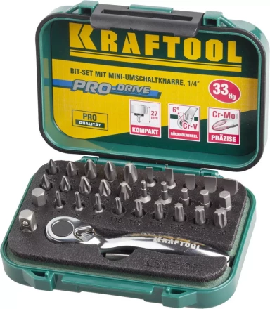 PRO. Наборы в боксе: БИТЫ KRAFTOOL PRO-Drive 26157-H33 купить в Ижевске