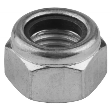 Гайка шестигранная, DIN 985, самостопорящаяся, с нейлоновым кольцом, кл. пр. 8, оцинкованная, M20, 50 шт, KRAFTOOL 303584-20 303584-20 купить в Ижевске