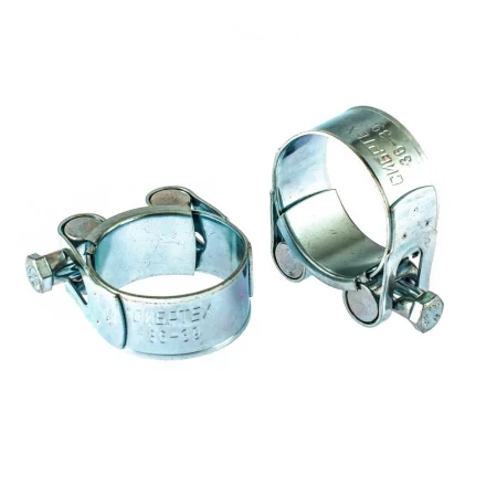 Хомуты металлические силовые 36-39 мм ширина 20 мм шарнирный W1 2 шт Сибртех 47523 купить в Ижевске