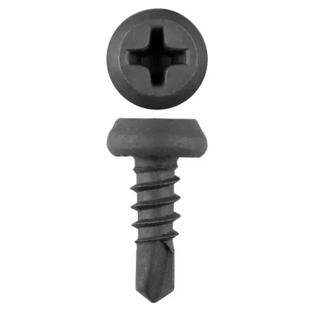 Саморезы ЗУБР &quot;МАСТЕР&quot; со сверлом фосфатированные, для крепления лист. металла до 2 мм, полуцилиндр. головка, 3.8x11мм, 50шт 300136-38-11 купить в Ижевске