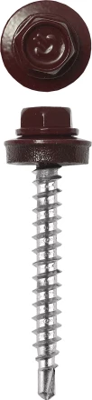 Саморезы ЗУБР &quot;ПРОФЕССИОНАЛ&quot; окраш., RAL 3005 темно-красн., для крепл. кров. матер. к дерев. обреш., 4.8x35мм, 380шт 4-300315-48-035-3005 купить в Ижевске