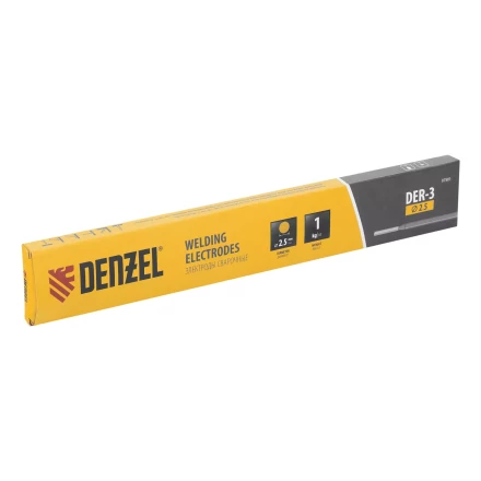 Электроды Denzel DER-3, диам. 2,5 мм, 1 кг., рутиловое покрытие, 97501 купить в Ижевске