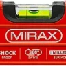 Уровень коробчатый усиленный MIRAX, фрезерованная поверхность, утолщенный профиль, 3 противоударных ампулы (1 поворотная на 360 град), с ручками, 80 см 34603-080 купить в Ижевске