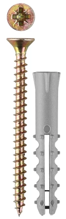 Дюбель ЗУБР распорный полипропиленовый, тип &quot;Ёжик&quot;, в комплекте с шурупом, 8 х 30 / 4,5 х 40 мм, 10 шт 30661-08-30 купить в Ижевске