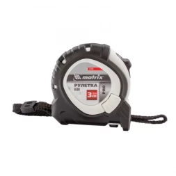Рулетка Neon 3 м x 16 мм обрезиненный корпус 3 фиксации Pro Matrix 32590