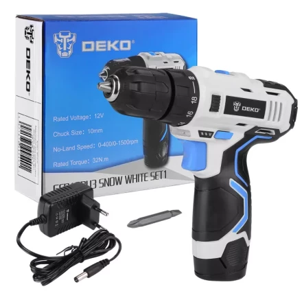 Дрель аккумуляторная DEKO GCD12DU3 SNOW WHITE SET1, 063-4170 купить в Ижевске