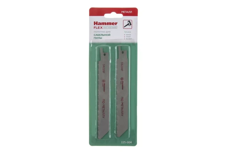 Полотно для сабельной пилы HAMMER 150мм, TPI 25, BIM, 2шт/уп (Flex 225-004) купить в Ижевске