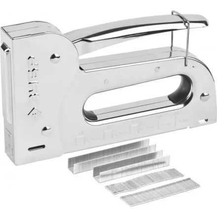 Степлер для скоб &quot;Универсал 14&quot; 6-в-1: тип 53 (6-14 мм) / 140 (8-14 мм) / 53F (8-14 мм) / 13 (6-14 мм) / 300 (16 мм) 500 (16 мм), ЗУБР Профессионал 31527 купить в Ижевске