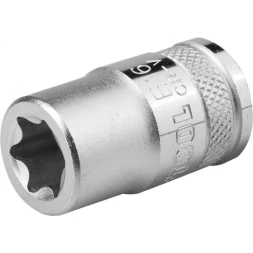 Торцовая головка KRAFTOOL &quot;INDUSTRIE QUALITAT&quot;, Cr-V, внешний TORX, хромосатинированная, 1/2&quot;, Е 18 27810-18_z01